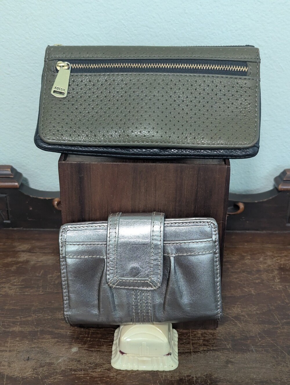 Fossil Genuine Leather Wallet Bundle - Set of 2